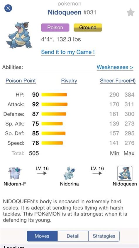 nidoqueen stats.